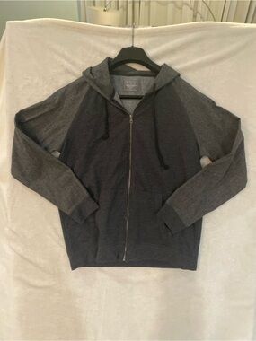Threads 4 Thought Mens Charcoal Full Zip Hoodie  US L